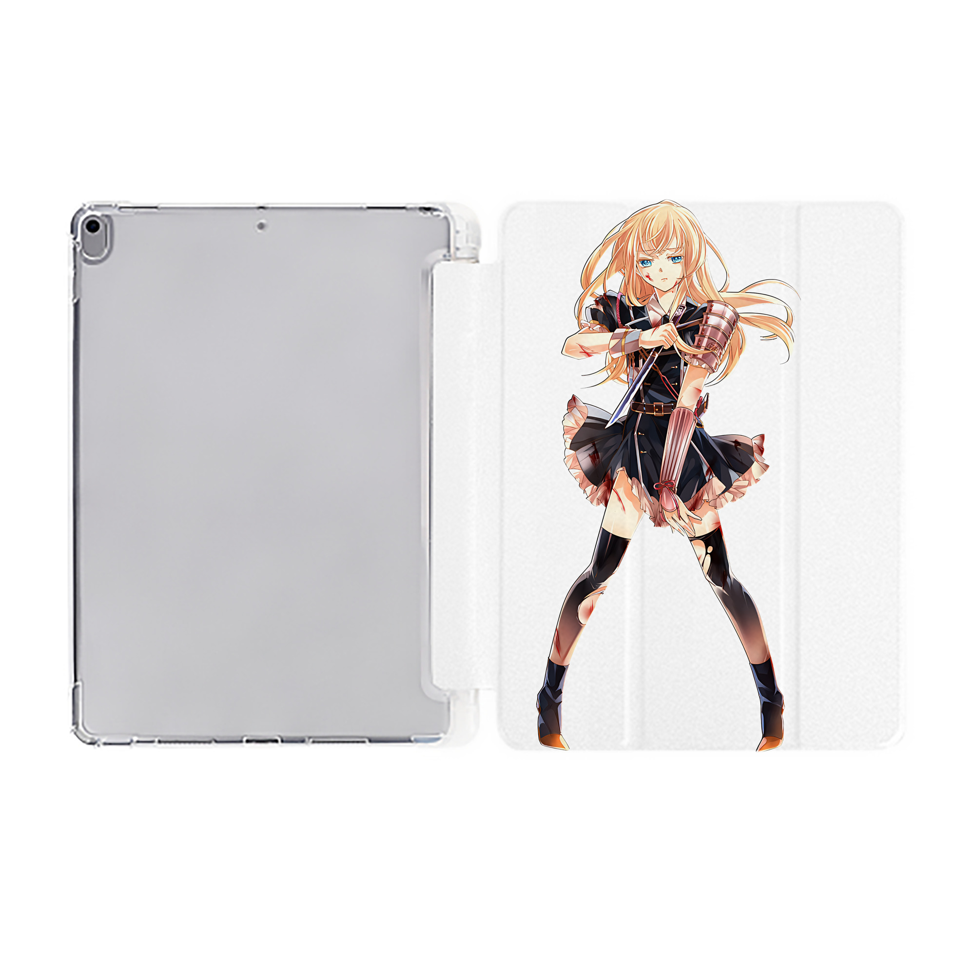 （画像用） 刀剣乱舞 Touken Ranbu IPad ケース ペン収納付き 三つ折りスタンド PUレザー×シリコン 対応機種9.5/10.5/10.9インチ